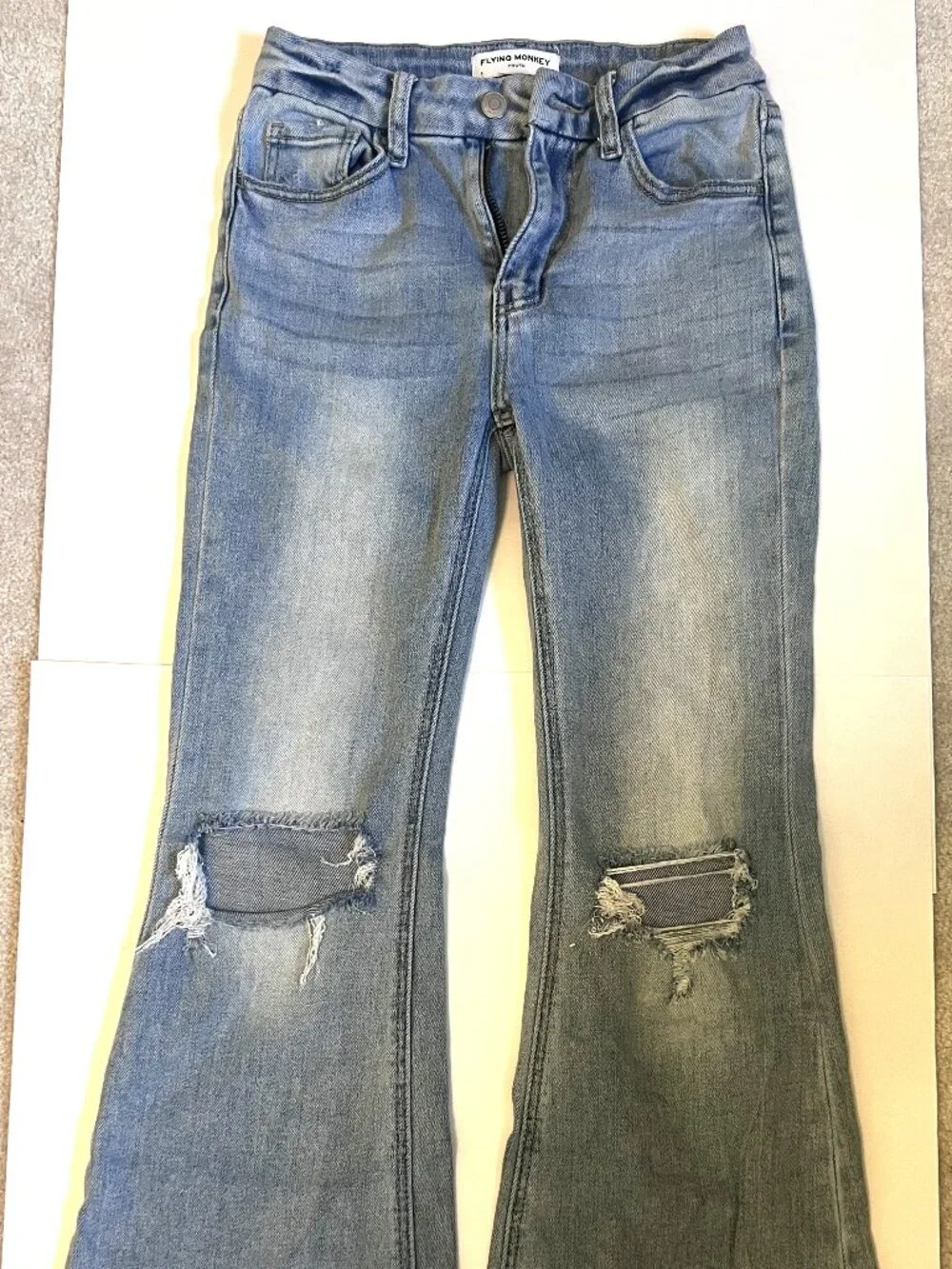 Flying Monkey High Rise Flare Jeans Size Youth 14